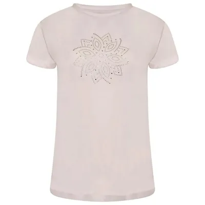 Womens/ladies Crystallize Flower T-shirt