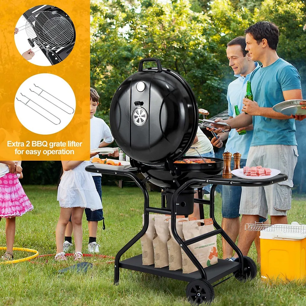 Costway Portable 1600W Electric BBQ Grill with Temperature Control & - Black