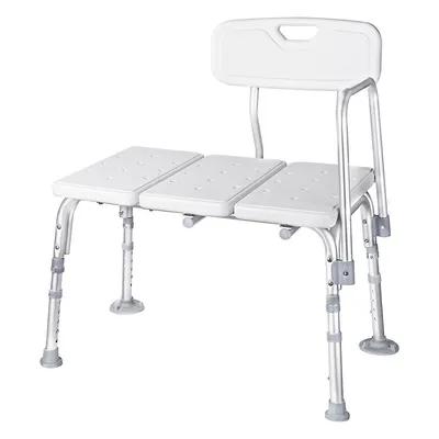 Bathroom Transfer Bench Shower Chair, Bathtub Stools With 5-level Adjustable Height And Removable Armrest Hold Up To 300l