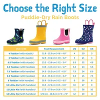 Puddle-dry Natural Rubber Rain Boots With Non-slip Soles
