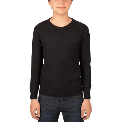 Boy's Core Premium Cotton Crew Neck Sweater