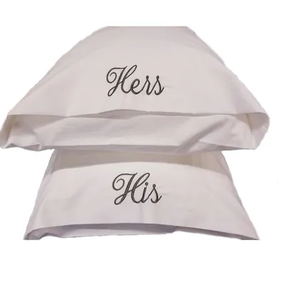 Pillow Cases With Monogram His & Hers