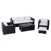 7pcs Rattan Sectional Sofa Set