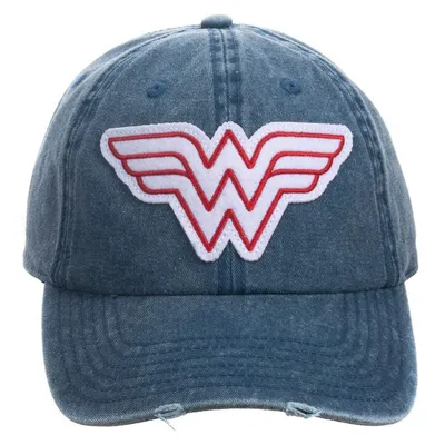 Dc Comics Wonder Woman Logo Distressed Adjustable Hat