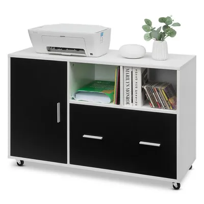 Lateral File Cabinet Mobile Storage Shelves Printer Stand Legal/letter