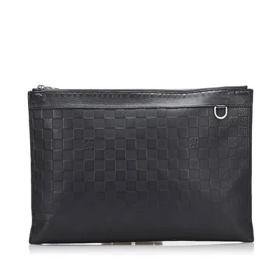 Louis Vuitton Discovery Pochette Damier Infini Black in Calfskin