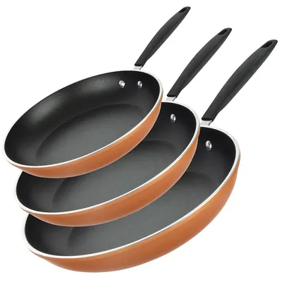 3 Piece Copper Frying Pan Set
