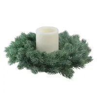 Green Frosted Pine Artificial Christmas Wreath - 16-inch, Unlit