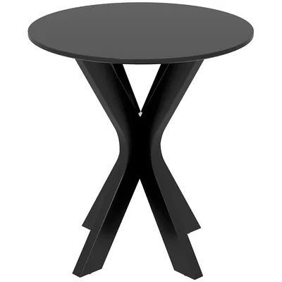 Round Dining Table, Modern Kitchen Table With Steel Legs