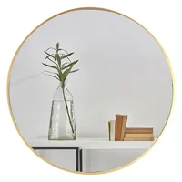 24 In. Dia. Round Gold Wall Mirror