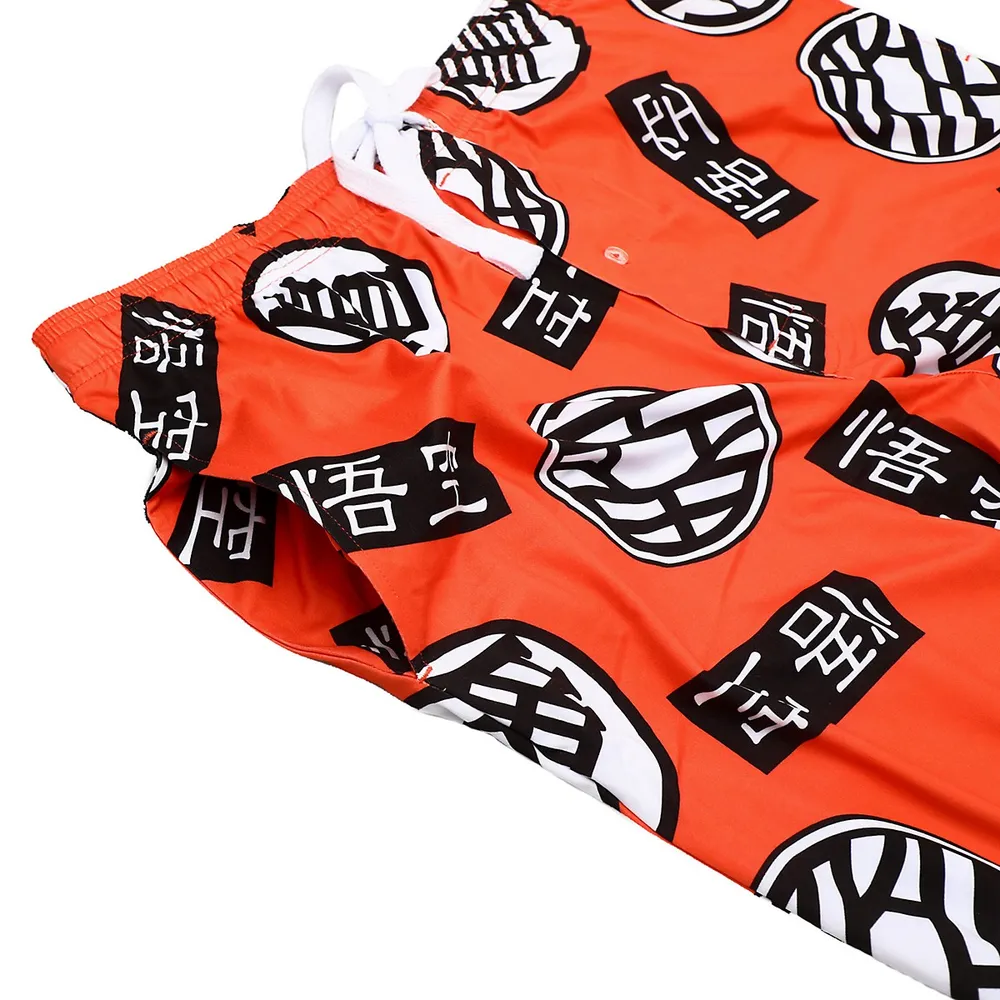 Dragon Ball Z Symbol Collage Orange Sleep Lounge Pants Pajamas 