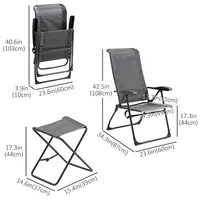 Lounge Chair And Footrest, Black