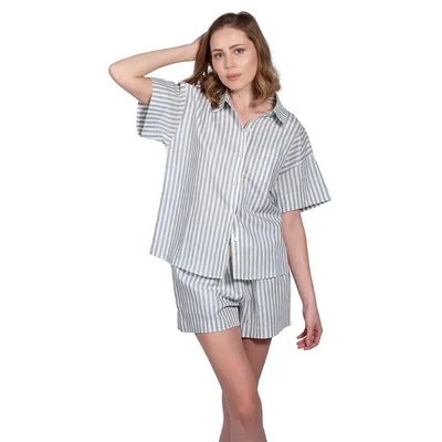 Linen/cotton Short Sleeve Shirt