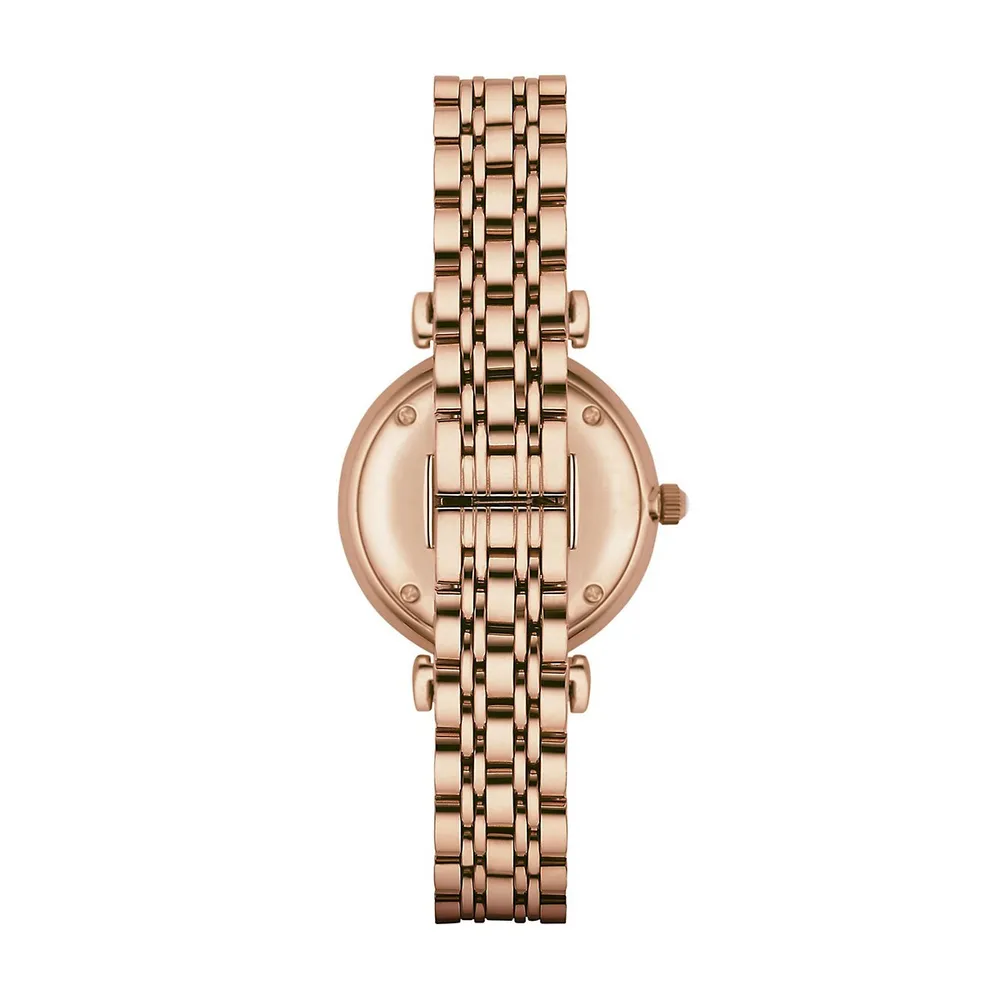 Women's Two-hand, Rose Gold-tone Stainless Steel Watch