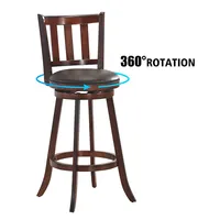 Set Of 31'' Swivel Bar Stool Leather Padded Dining Kitchen Pub Bistro Chair