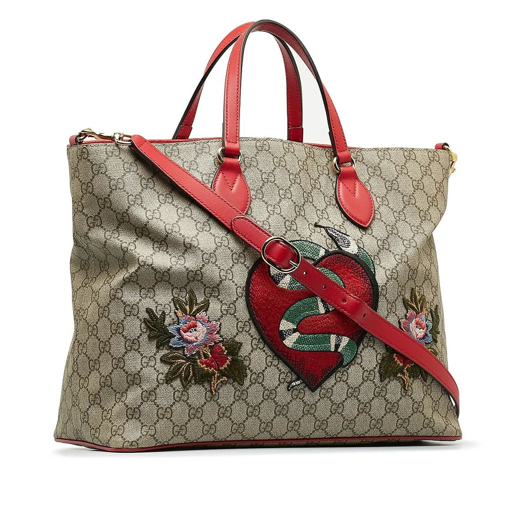 Gucci GG Supreme Kingsnake Boston Bag