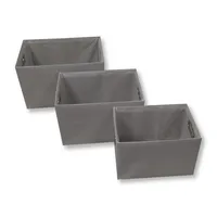 Set Of 3 Fabric Storage Baskets With Handles