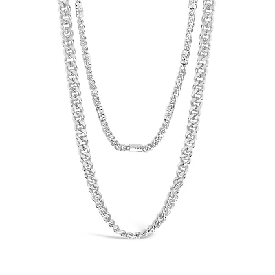 Curb & Station Layered Chain Necklace