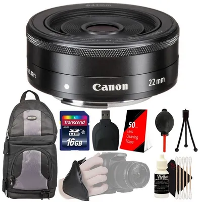 Ef-m 22mm F/2 Stm Lens + 16gb Memory Card + Reader + Lens Tissue + Dust Blower + Backpack + Minitripod + 3pc Cleaning Kit