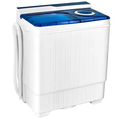 26lbs Portable Semi-automatic Washing Machine W/built-in Drain Pump