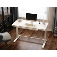 Electric Standing Desk, Height Adjustable Sit Stand Desk With Glass Tabletop And Drawer