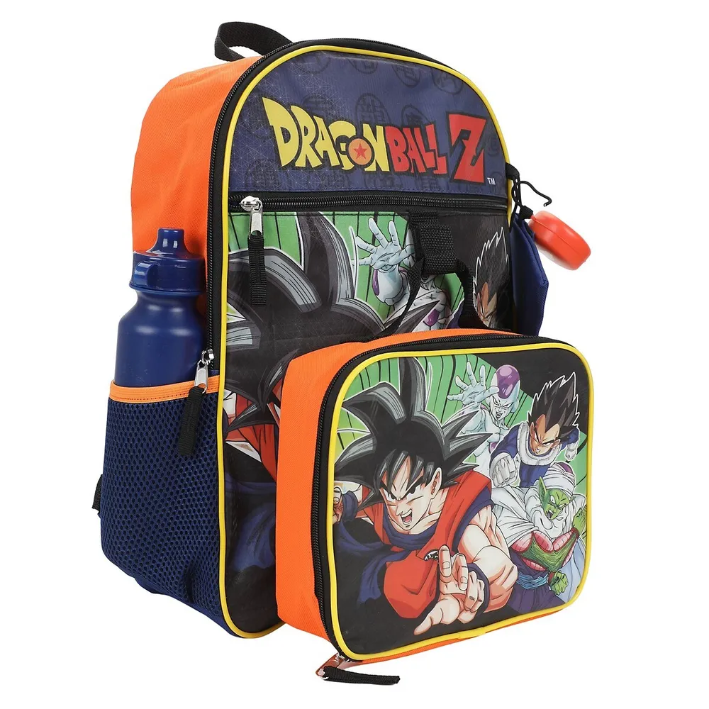 Dragon Ball Z Characters 5 Piece Kids 16" Backpack Set