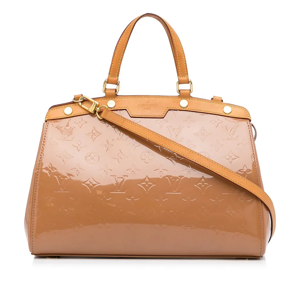 Louis Vuitton Brea MM Monogram Vernis Satchel Bag