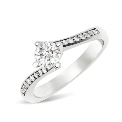 Canadian Dreams 14k White Gold 0.50ctw Diamond Engagement Ring