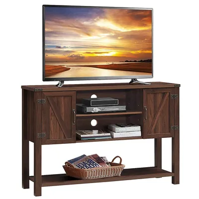 Barn Door Tv Stand Console Sideboard Buffet For Tvs Up To 60'' W/storage Cabinets