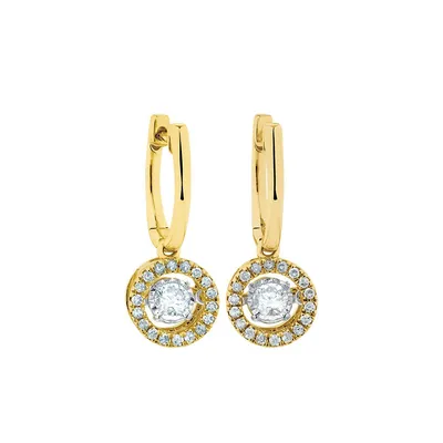 Everlight Earrings With 1/2 Carat Tw Of Diamonds In 10kt Yellow Gold