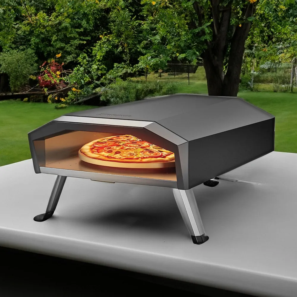 rotating outdoor pizza oven