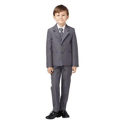 High Quality Slim Fit Formal Boys Suit Set With Vest, Shirt, And Tie