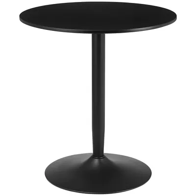 Round Dining Table, Modern Kitchen Table With Steel Base