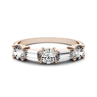 14k Rose Gold & 1.15 Ct. T.w. Created Moissanite Stackable Band