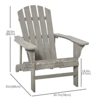 Wooden Adirondack Chair Outdoor Patio Chair For Fire Pit
