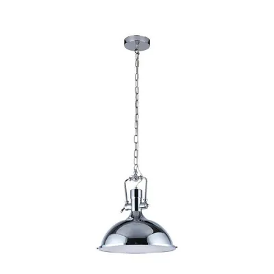 Pendant Light, 15.7 '' Length, From The Meridian Collection, Silver