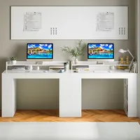 48'' Computer Desk Study Writing Workstation W/ Bookshelf & Monitor Stand Riser