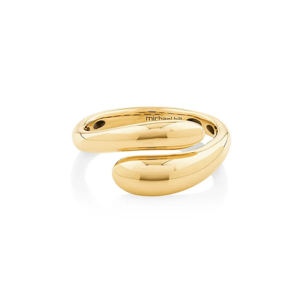 Bold Link Ring In 10kt Yellow Gold