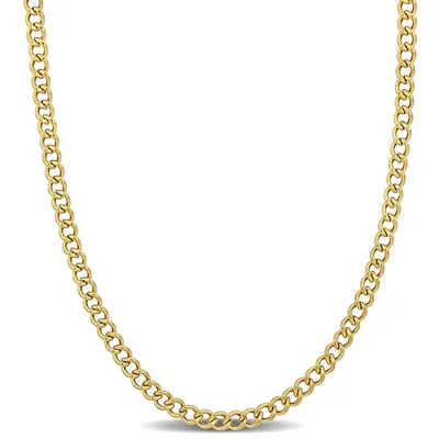 4.1mm Curb Chain Necklace In 14k Yellow Gold