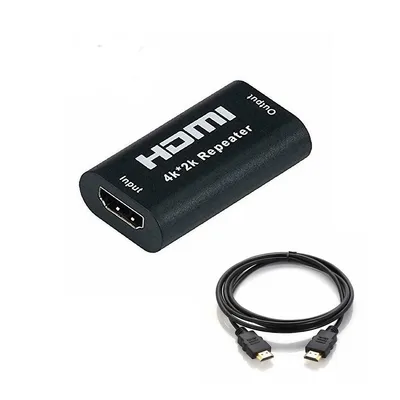 Hdmi Repeater 4k Uhd Extender Joint Connector With 3 Meter Hdmi Cable