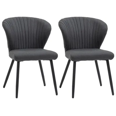 Set Of 2 Dining Chairs Upholstered Kitchen Chairs Padded