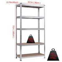 71'' Heavy Duty Storage Shelf Steel Metal Garage Rack 5 Level Adjustable Shelves