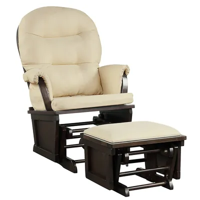 Baby Nursery Relax Rocker Rocking Chair Glider &ottoman Set W/cushion