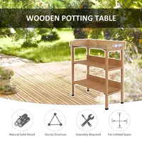 Outdoor Garden Wooden Potting Bench Work Station Table