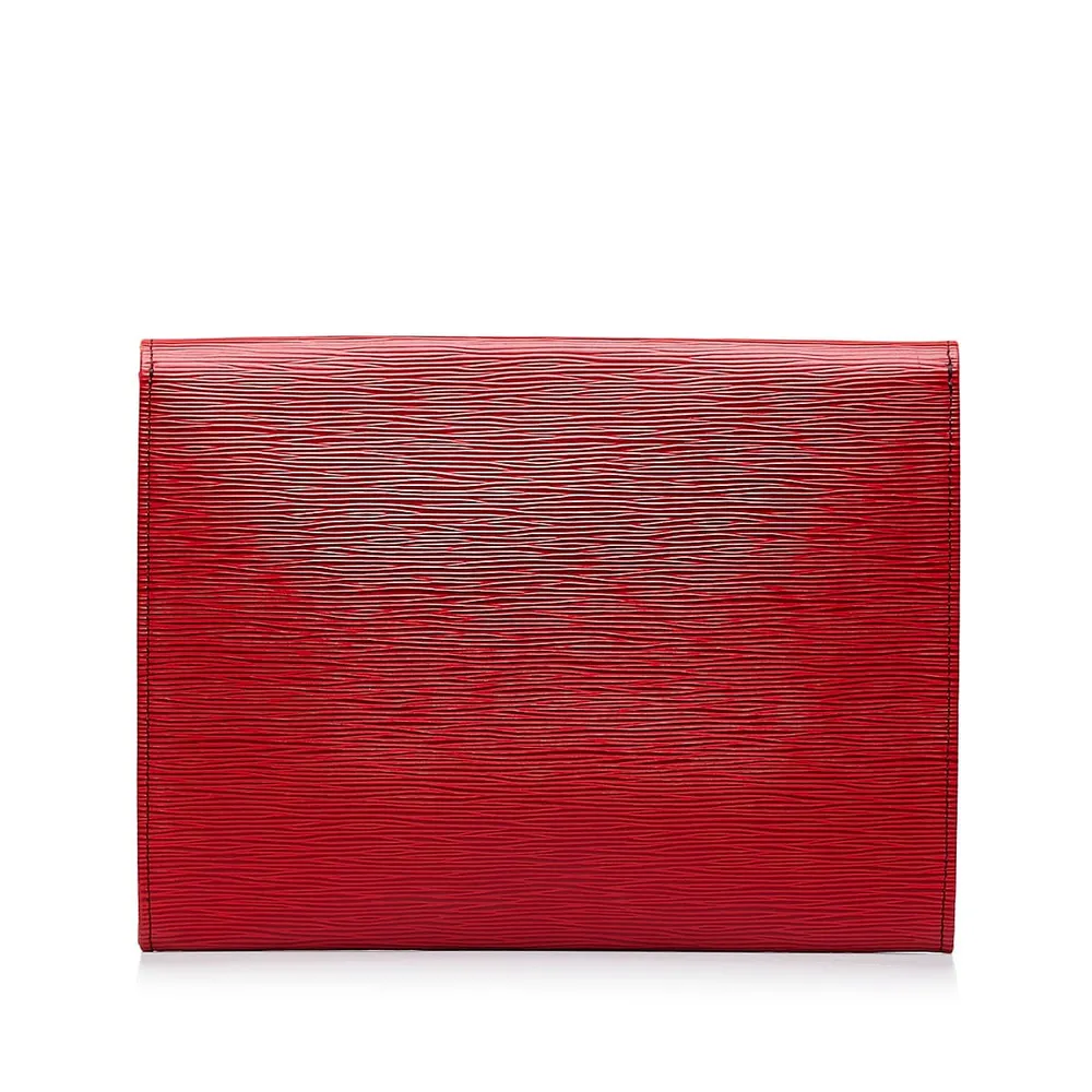 Red Louis Vuitton Epi Lena Clutch Bag