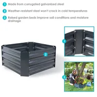 24" X 11.75" Galvanized Steel Raised Garden Bed