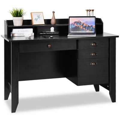 Costway Computer Computer Desk Pc Laptop Writing Table Workstation Student Study Furniture Black