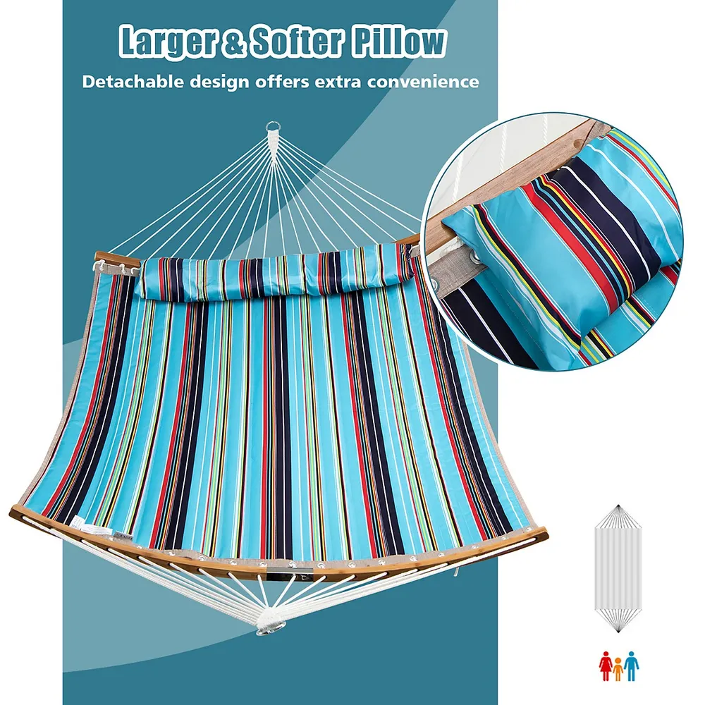 Hammock Chair With Stand Heavy Duty Portable Carrying Bag Cushion Pillow Redblue