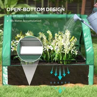 4' X 3' Galvanized Raised Garden Bed With Mini Greenhouse