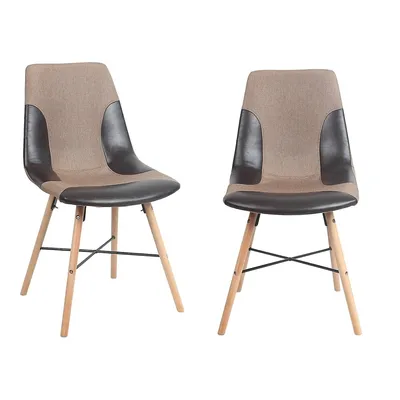 Luxus Series Mid Century Velvet Comfort Set Of 2 Dining Chairs With Metal Legs